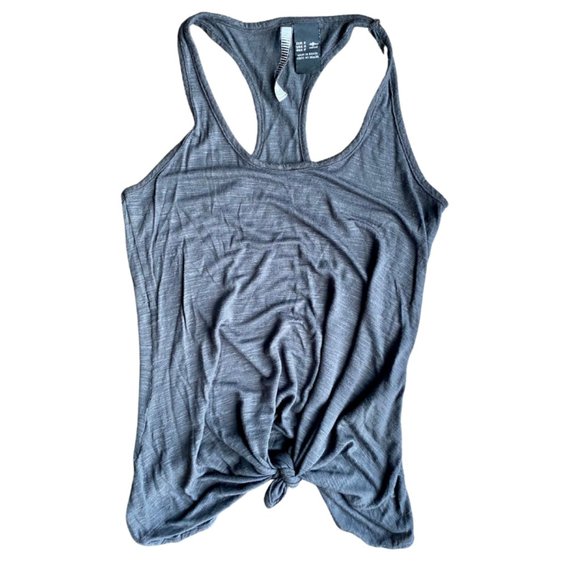 Silver Colcci Grey Knotted Racerback Tank Top Size Small - Picture 4 of 9